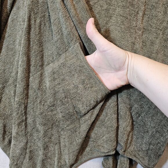 Barefoot Dreams CozyChic Ultra Lite Open Front Hi-Lo Cardigan in Green size L/XL - Picture 8 of 11